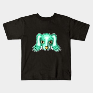 cyan puppy face Kids T-Shirt